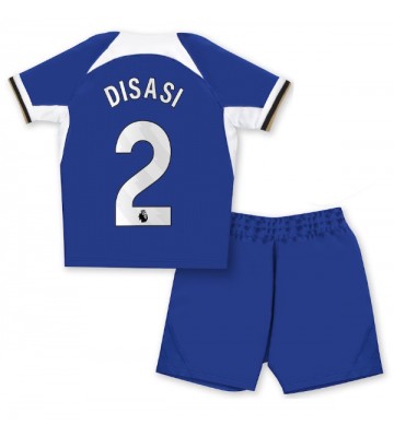 Chelsea Axel Disasi #2 Replika Babytøj Hjemmebanesæt Børn 2023-24 Kortærmet (+ Korte bukser)